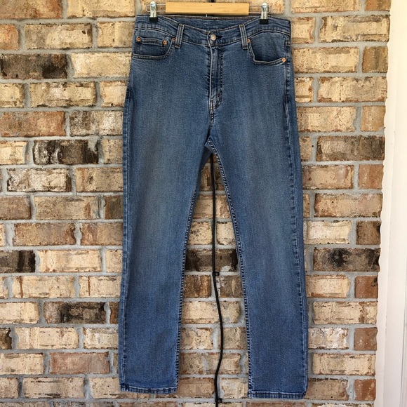 Levi’s Cotton Blend Medium Wash Straight Leg Jeans W36 L32 - Picture 3 of 15